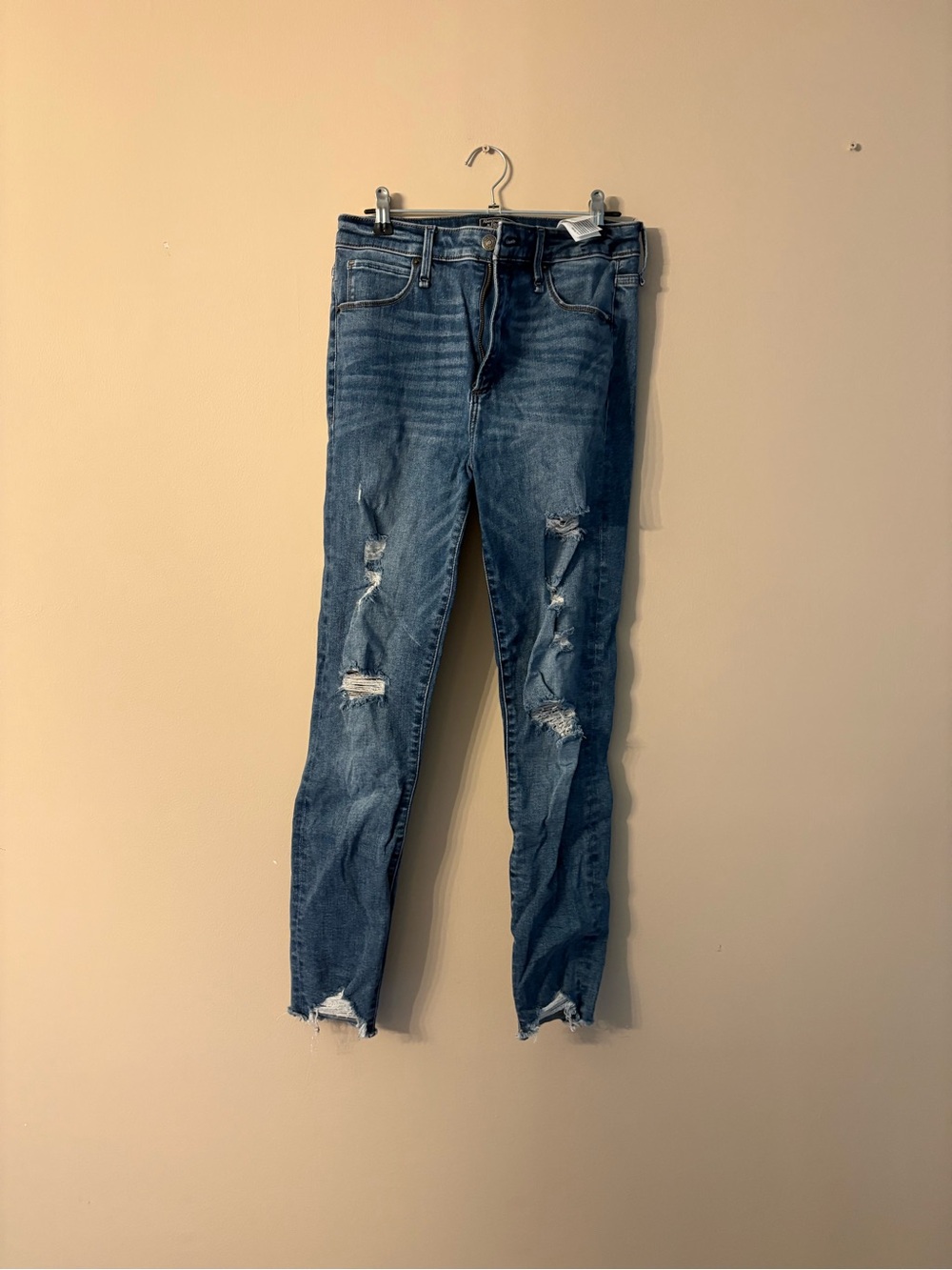 Abercrombie & Fitch Medium Blue Ripped Skinny Jeans